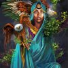 African Lady And Eagles Paint By Number