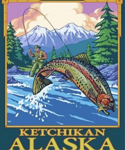 Alaska Ketchikan Poster Paint By Number