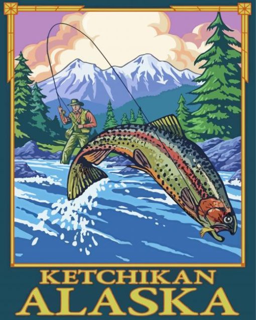 Alaska Ketchikan Poster Paint By Number