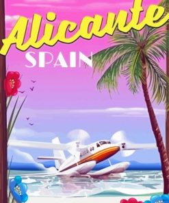 Alicante Spain Poster Paint By Number