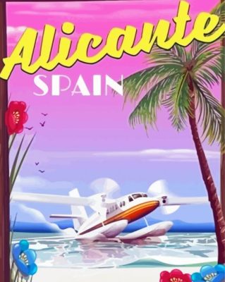 Alicante Spain Poster Paint By Number