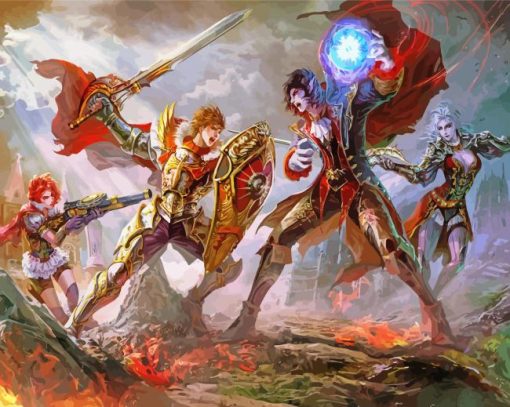 Anime Fantasy Fight Paint By Number
