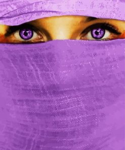 Arab Lady With Purple Eyes Paint By Number