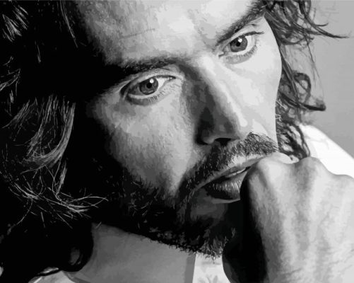 Black And White Russell Brand Paint By Number