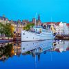 Boats In Leith River Paint By Number