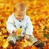 Child Playing With Leaves Paint By Number