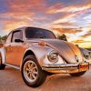Classic VW Car Sunset Paint By Number