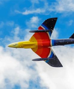 Colorful Hawker Hunter Paint By Number