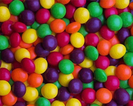 Colorful Candy Skittles Paint By Number