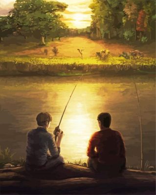 Cool Friends Fishing Art Paint By Number