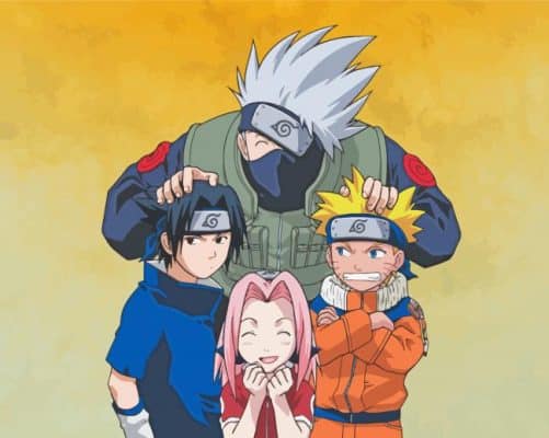 Cute Naruto Sasuke Sakura Kakashi Paint By Number