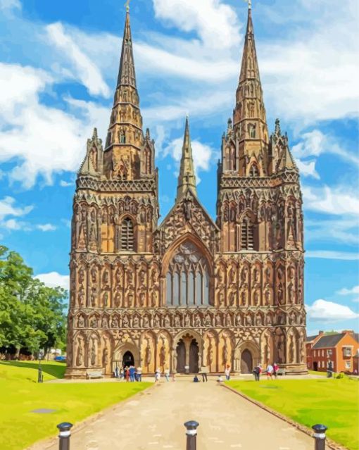 England Lichfield Cathedral Paint By Number