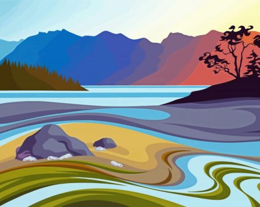 Estuary Illustration Paint By Number