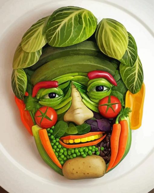 Food Art Face Paint By Number