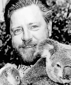 Gerald Durrell With Koala Paint By Number