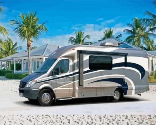 Grey Motorhome Paint By Number