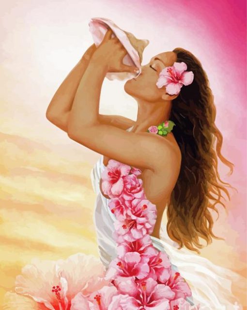 Hula Floral Girl Paint By Number