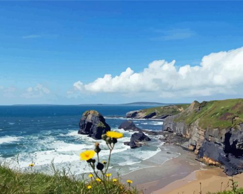 Irish Scenery Beach Paint By Number