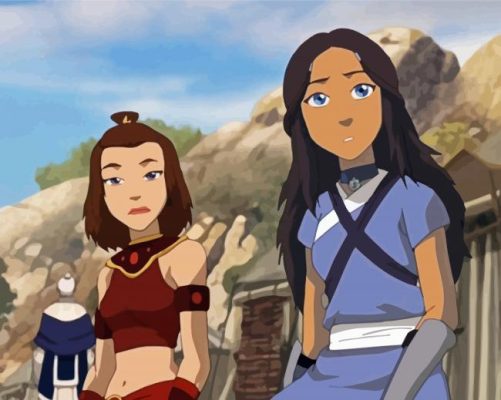 Katara And Suki Characters Paint By Number