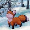 Little Fox In Snow Art Paint By Number