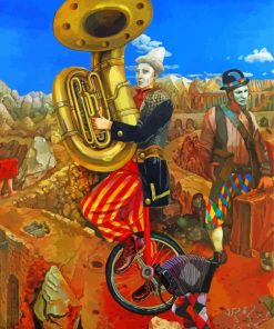 Man Playing Tuba Paint By Number