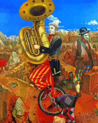 Man Playing Tuba Paint By Number