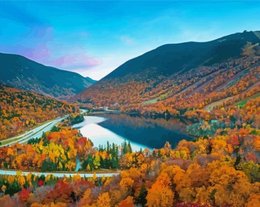 New England In The Fall Foliage View Paint By Number