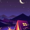Night Camping Illustration Paint By Number