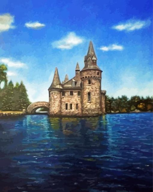 Old Seascape Castle Art Paint By Number
