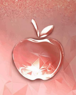 Pink Gold Glass Apples Paint By Number