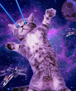 Powerful Space Cat Paint By Number