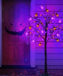 Purple Halloween Night Paint By Number
