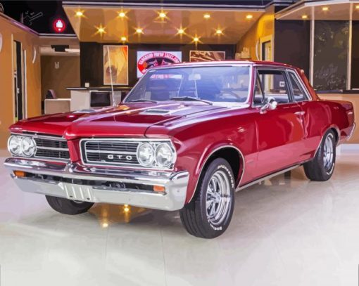 Red 1964 GTO Car Paint By Number