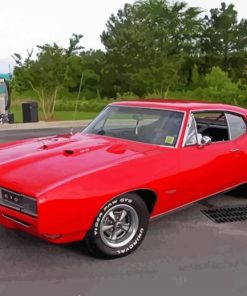 Red 1968 GTO Paint By Number