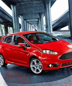 Red Fiesta ST Car Paint By Number