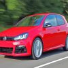 Red VW Golf R Car Paint By Number
