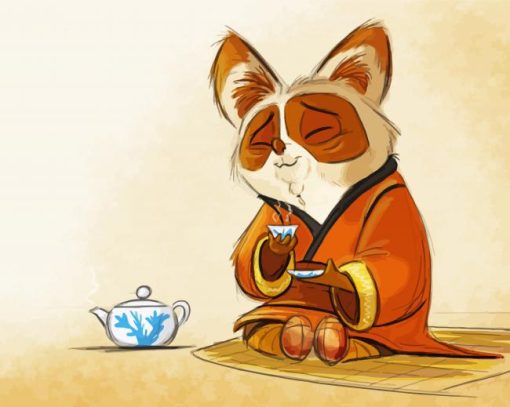 Shifu Drinking Tea Paint By Number