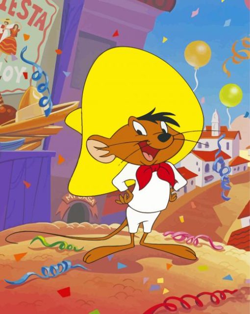 Speedy Gonzales Cartoon Character Paint By Number