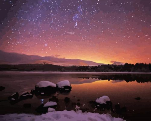 Starry Night Cairngorms Paint By Number