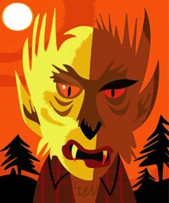 Wolfman Illustration Paint By Number