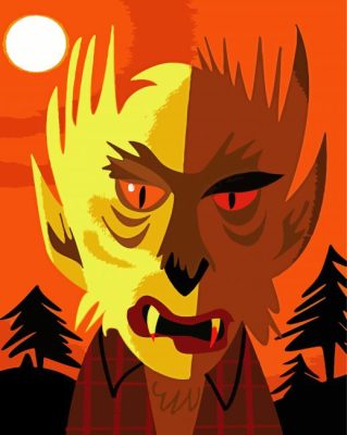 Wolfman Illustration Paint By Number