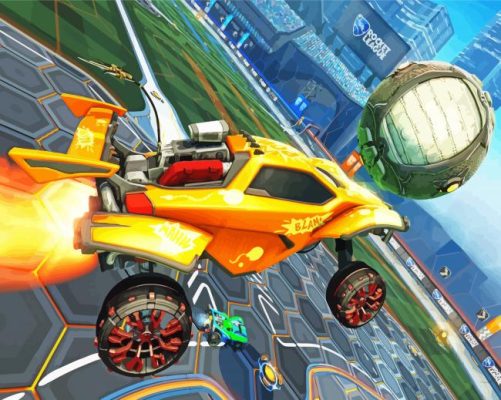 Yellow Rocketleague Paint By Number