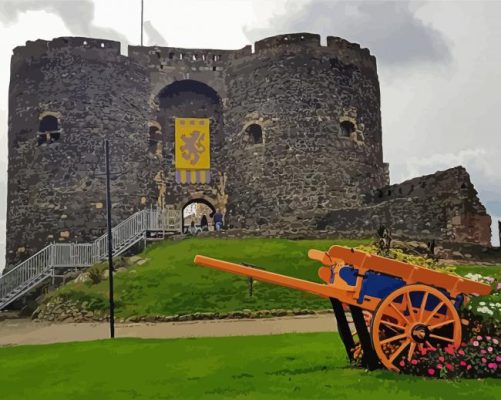 Carrickfergus Medieval Castle Paint By Number