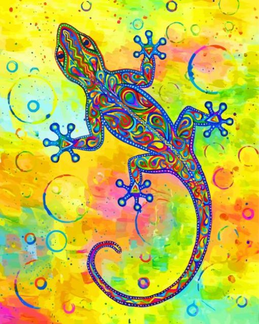 Colorful Gecko Paint By Number