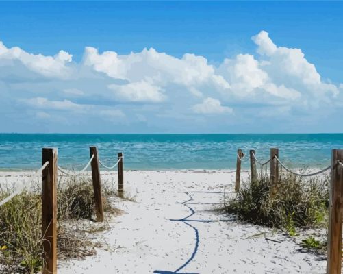 Fort Myers Beach Paint By Number