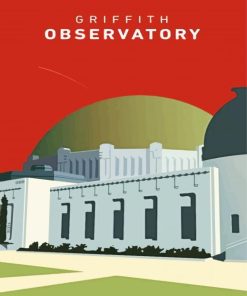 Griffith Observatory Poster Paint By Number