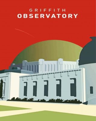 Griffith Observatory Poster Paint By Number