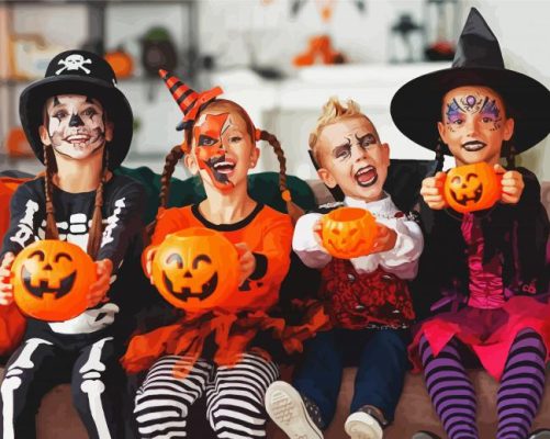 Kids Halloween Paint By Number