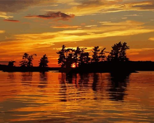 Lake Joseph Sunset Paint By Number