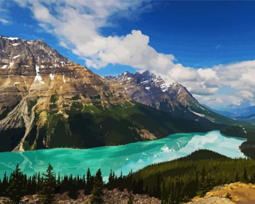 Peyto Lake Paint By Number